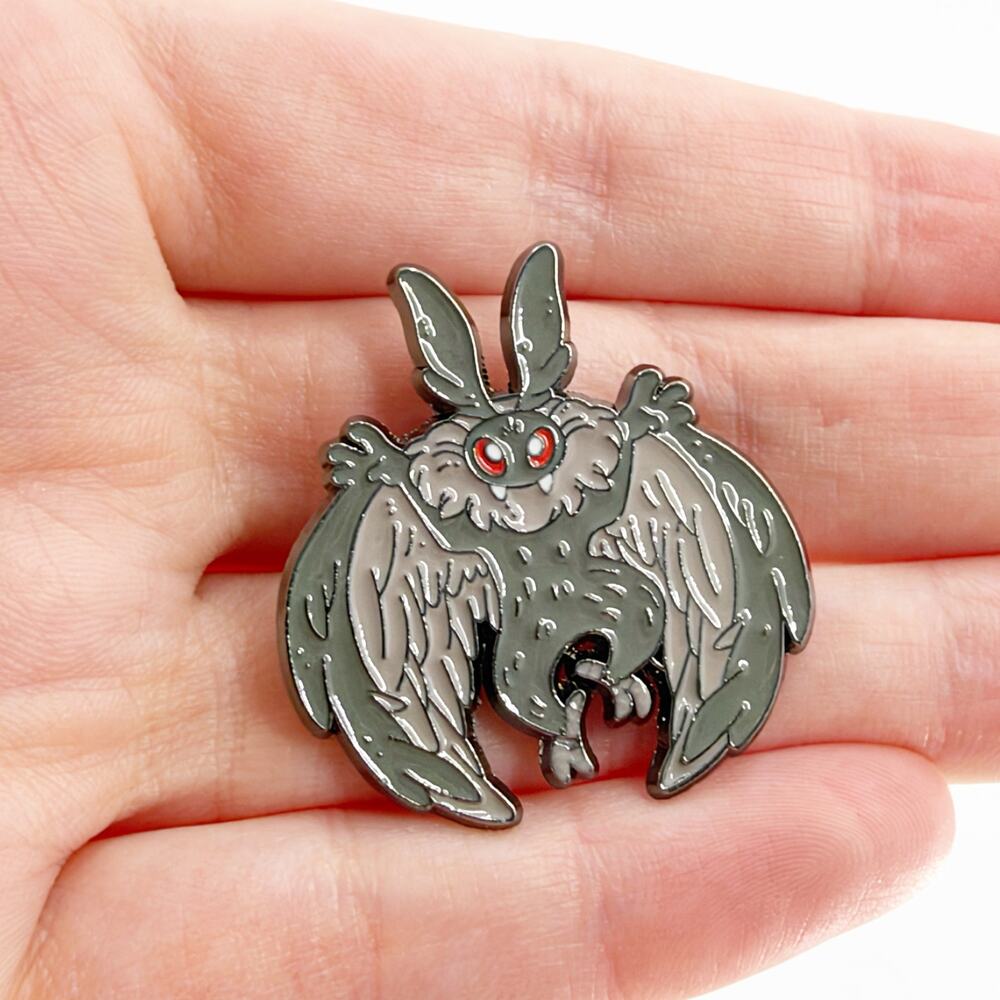 Mothman Enamel Pin Cryptid Gothic Horror Monster Alternative Accessory